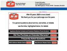Tablet Screenshot of bbappliance.com